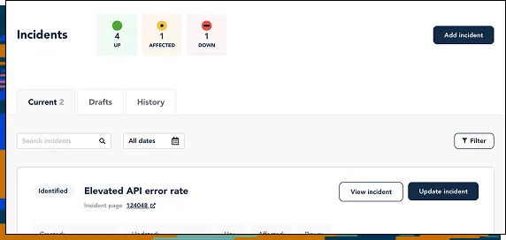 Incident Management screenshot