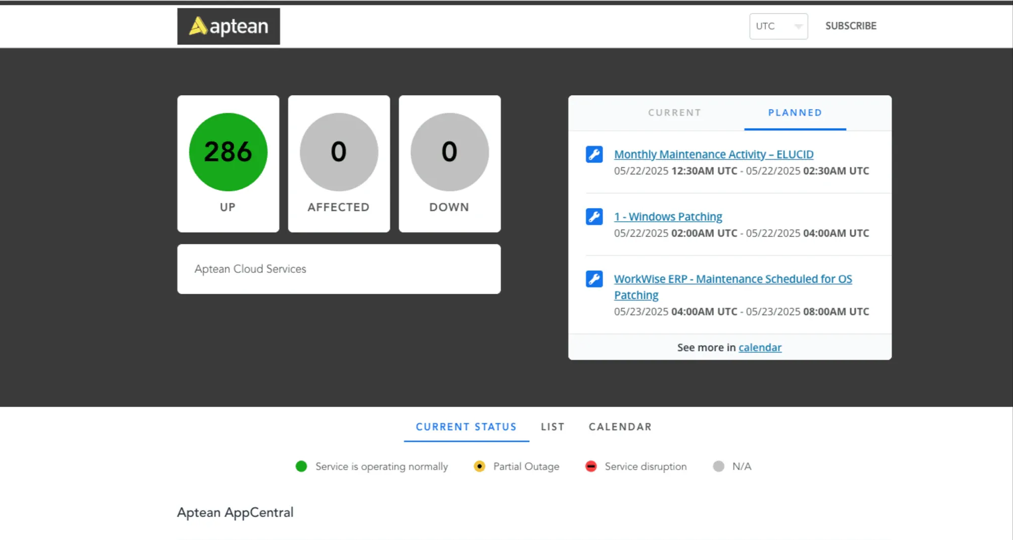 Status Page Examples